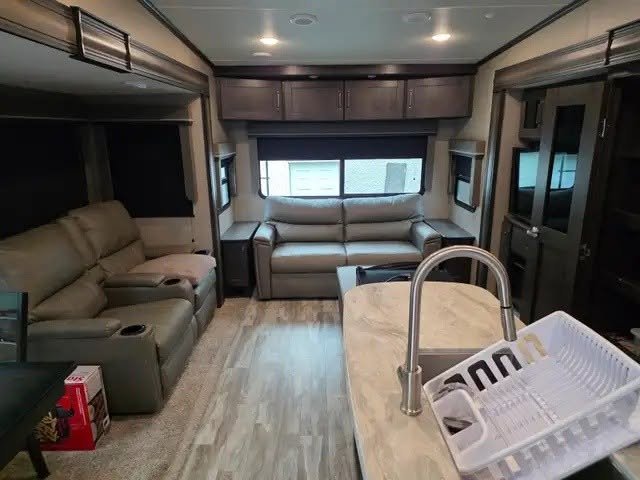 RV kitchen storage build